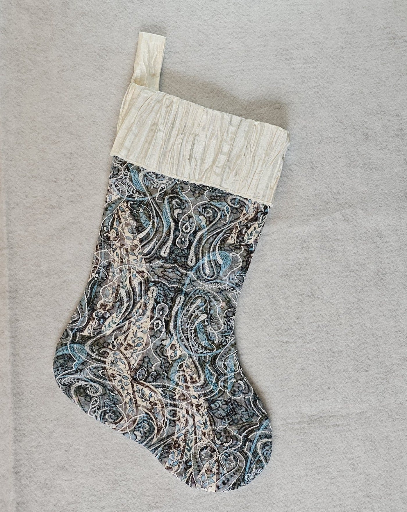 Sea of blues Christmas stocking