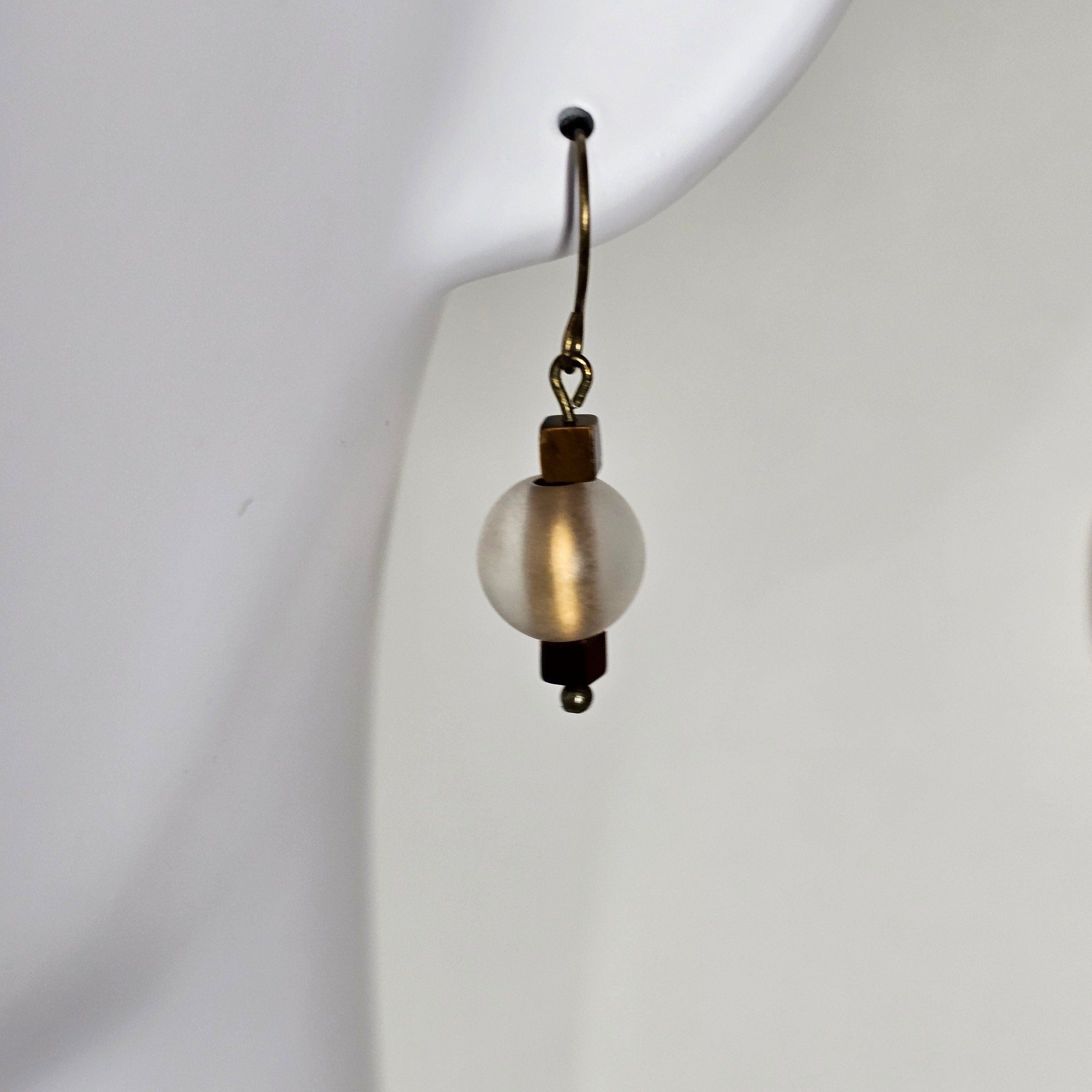 Genuine tigers eye earrings